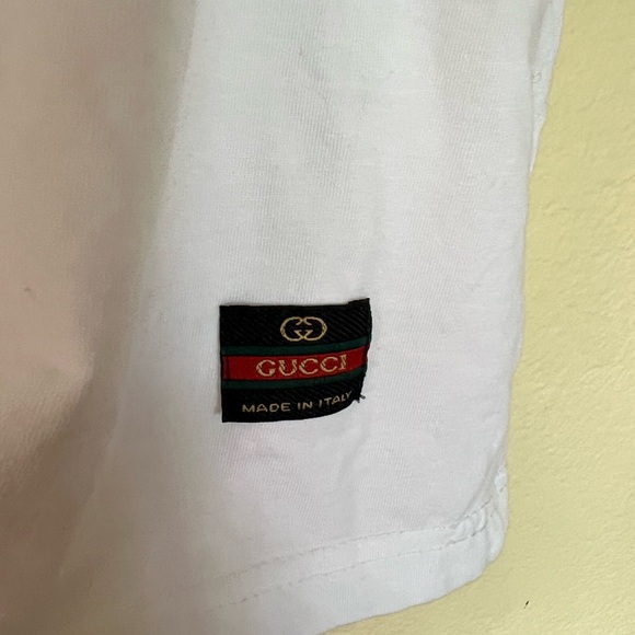 Fake “Gucci” White Logo T-Shirt - Picture 2 of 4